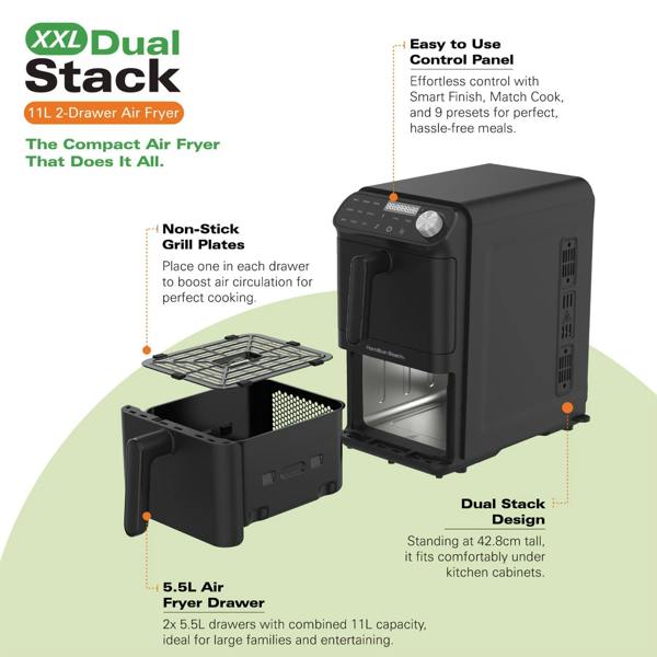 Hamilton Beach XXL Dual Stack 11L Air Fryer
