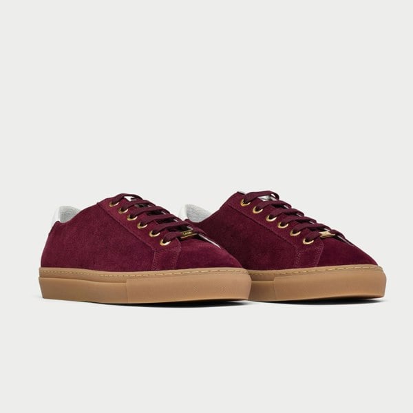 Calla Shoes Star - Cherry Suede Wide Fit Trainers