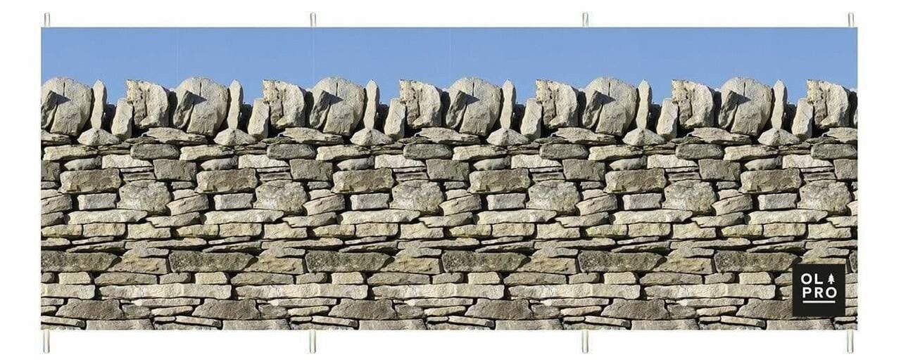 Stone Wall 4 Pole Compact Windbreak Steel Poles OLPRO