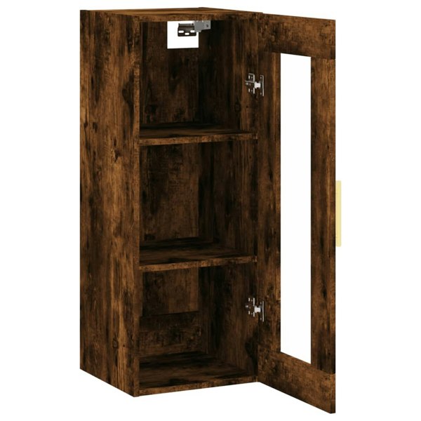 Berkfield Wall Mounted Cabinet Smoked Oak 34.5x34x90 cm