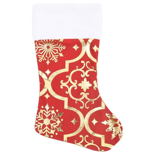 Berkfield Luxury Christmas Tree Skirt with Sock Red 122 cm Fabric