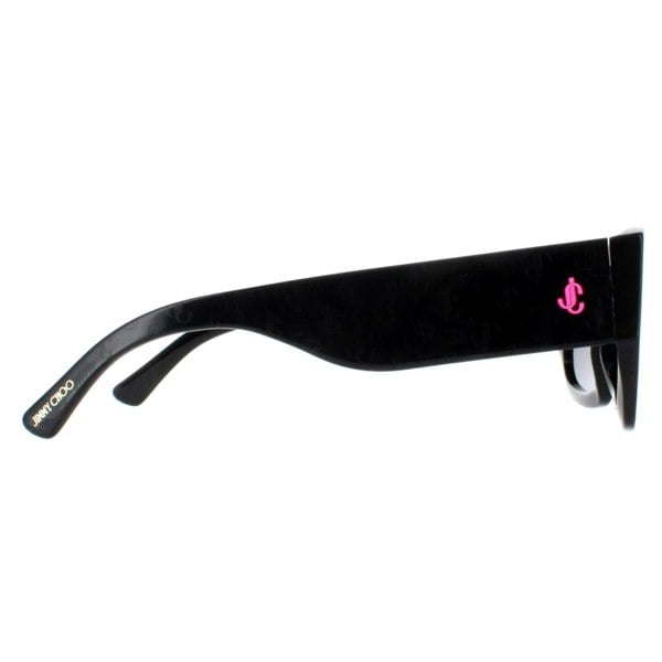 Jimmy Choo Sunglasses CAMI/S 807 IR Black with Black Pattern Temples Grey