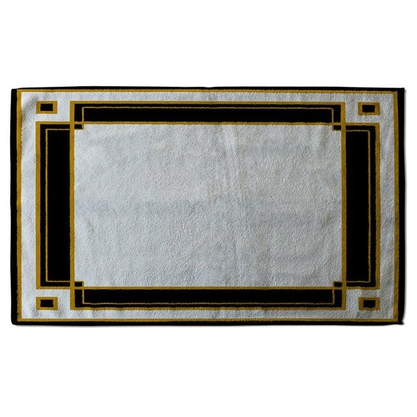 Benjamin Tate Design Art Deco Black & Gold (Bath Towel)