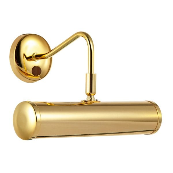 Classic Traditional Picture Wall Light in Polished Gold with Switch Button Image 1