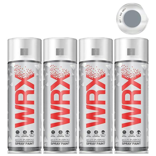 WRX 4X WRX Mid Grey Spray Paint Acrylic 400ml