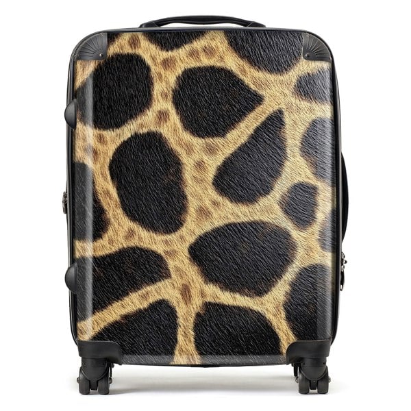 Warren Reed Giraffe Fur Print Suitcase