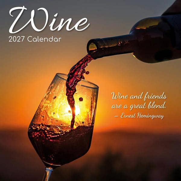 Wine Calendar 2027, Wall Calendars, Month To View, Lifestyle, Gift