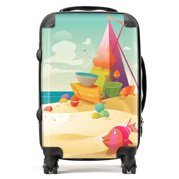 Warren Reed Fish On A Beach Holiday Suitcase