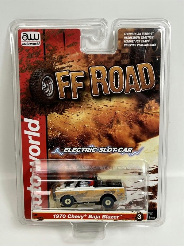 Auto World Slot Cars 1970 Chevy Baja Blazer Orange X Traction Off Road HO Scale SC375-3