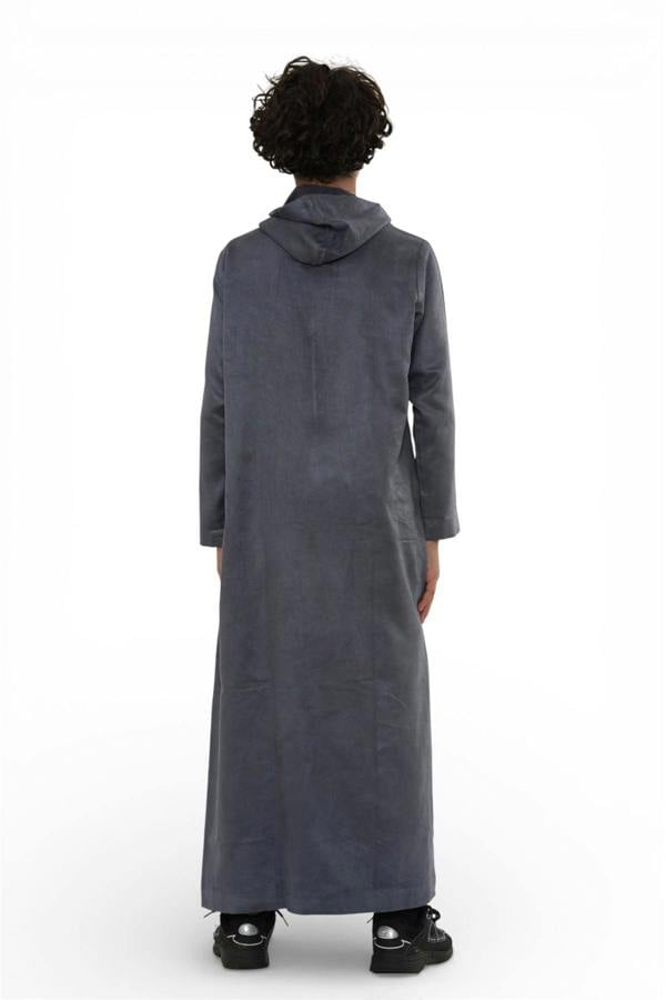 Infinity Leather Kids Boys Hooded Eid Moroccan Jubba Robe Ramadan Eid Thobe - K-HM12
