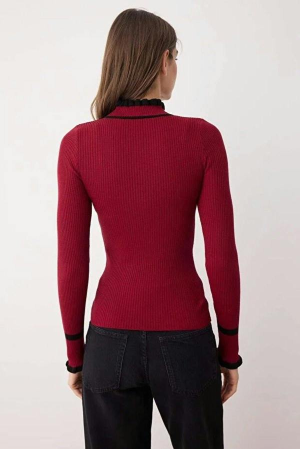 WOVCOR Color Block Knit Sweater