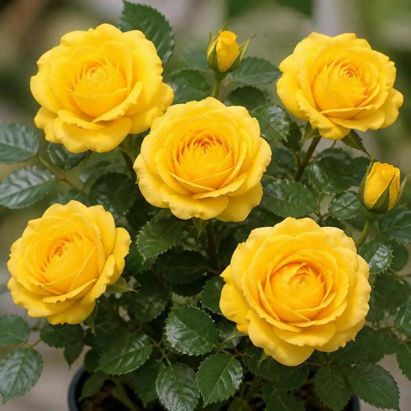 3L Golden Wedding Yellow Rose Bush - Beautiful Flowering Plant Gift
