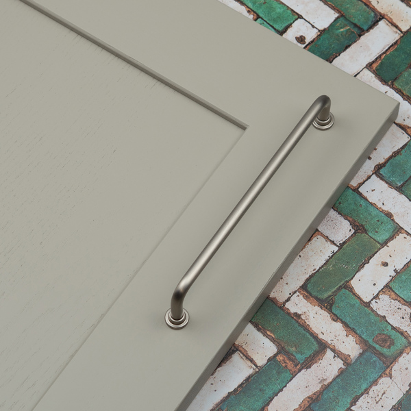 Handle & Home Satin Nickel Curved Pipe Handles