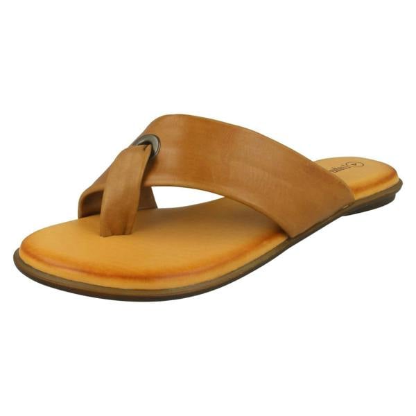 Leather Collection Ladies Leather Collection Toepost Sandals