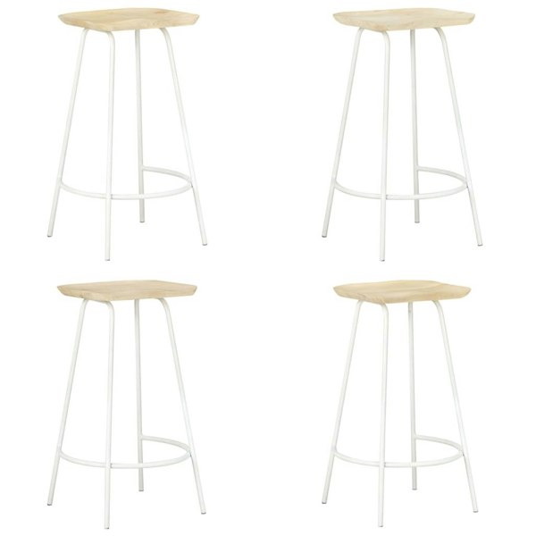 Berkfield Bar Stools 4 pcs Solid Mango Wood