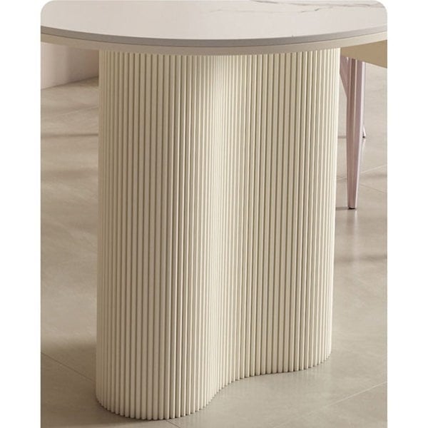 Peru Oval Dining Table, White with dining tables for small spaces