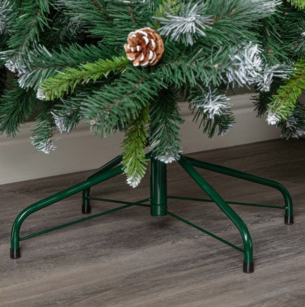 Samuel Alexander 6ft (1.8m) Frosted Glacier Pine Snow Tipped Christmas Tree with Pine Cones and 710 Tips