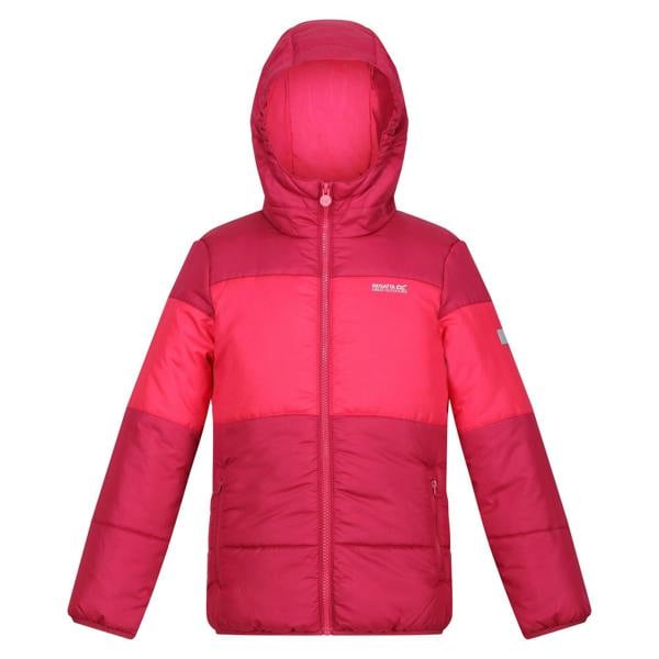 Regatta Childrens/Kids Lofthouse VII Terrain Print Padded Jacket - Berry Pink/Pink Potion - 