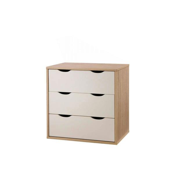 Timber Art Design Alton 3 Drawer Bedroom Cabinet Bedside Chest Of Drawers