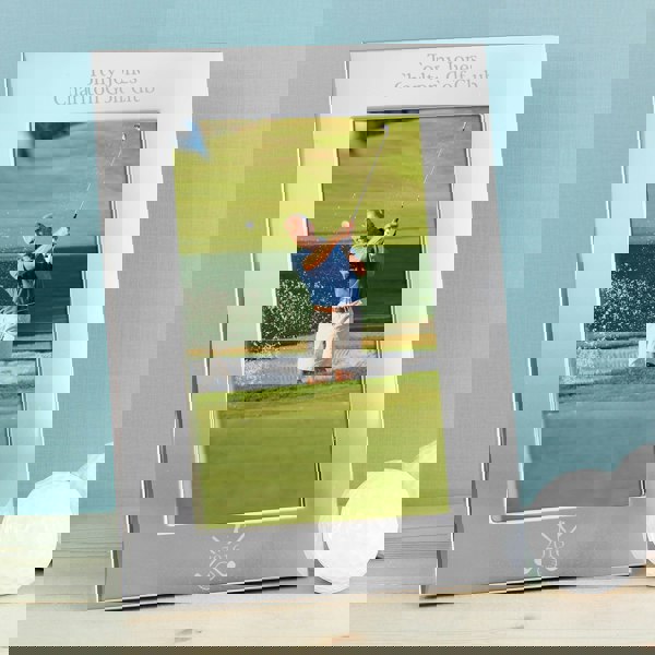 Personalised Memento Company Personalised Golf 6x4 Silver Photo Frame
