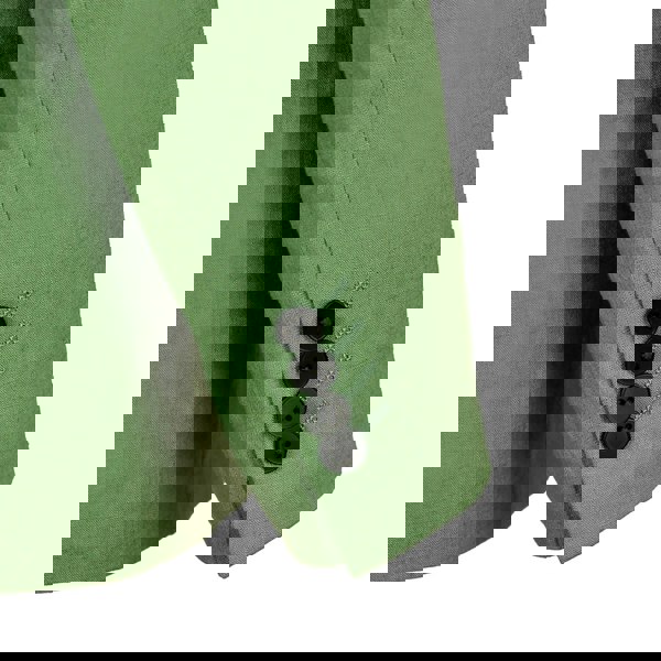 David WeJ Hugo Linen Double Breasted Suit Emerald Green