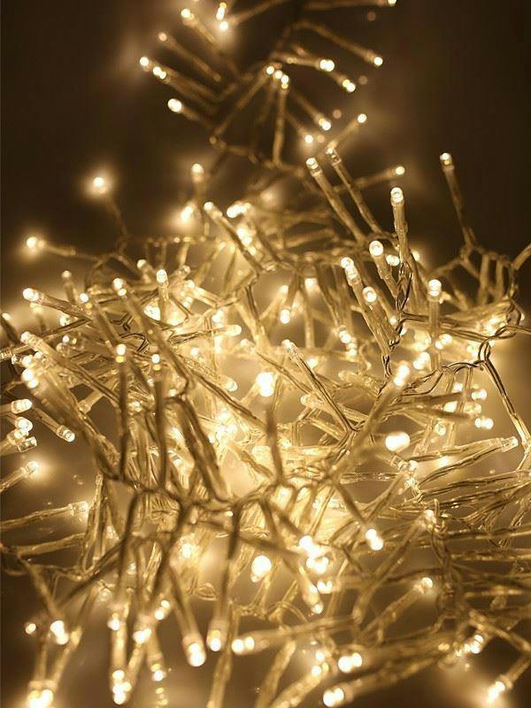 Warm White LED Outdoor String Fairy Lights with Timer and Clear Cable, Family Range image 1