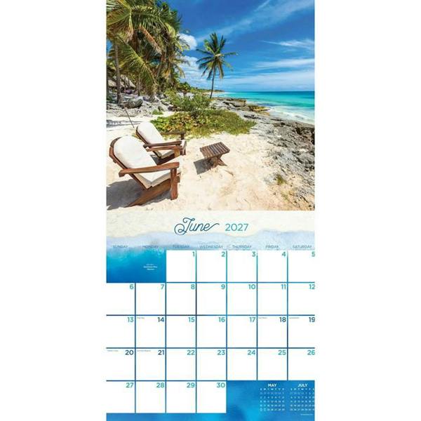 Tropical Escapes Calendar 2027, Wall Calendars, Month To View, Travel, Gift