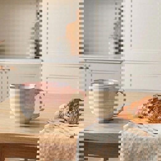 Upper Street Scandi Home Set of 2 720ml Pink Reactive Glaze Ceramic Aurelia Mugs