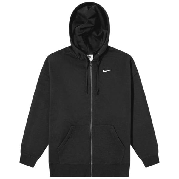Nike Essentials Oversized Full Zip Black Hoodie M