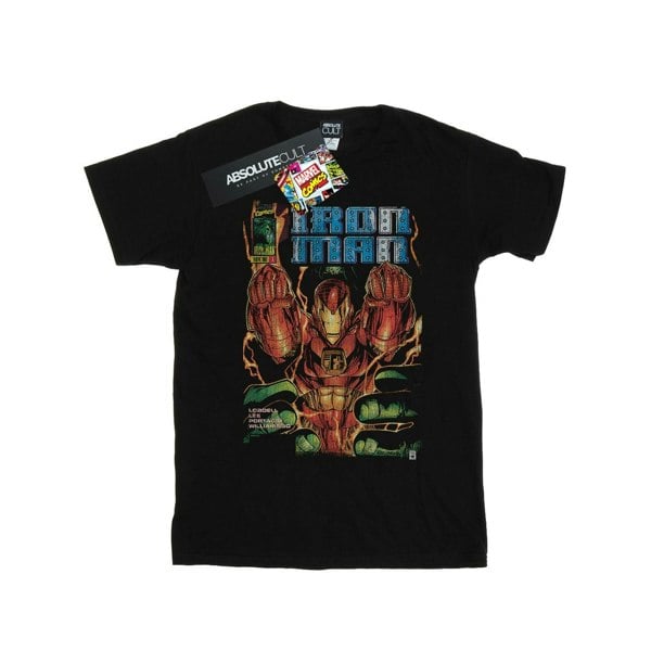 Marvel Boys Iron Man Comic Book Cover T-Shirt - Black