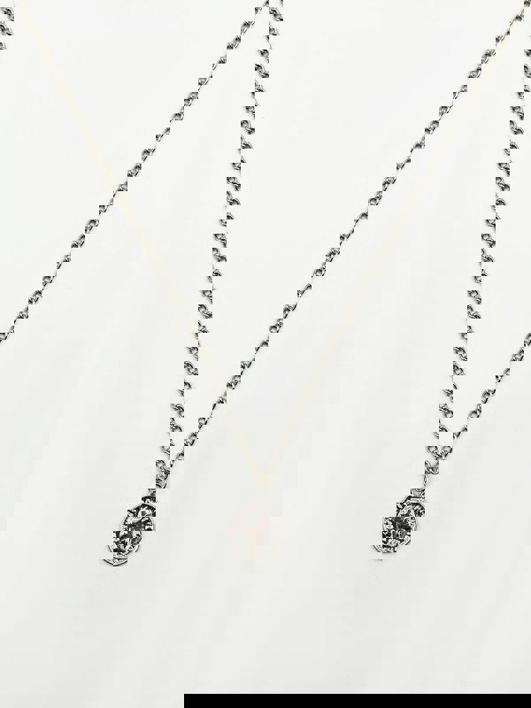 SVNX Pendant Necklace in Silver Colour