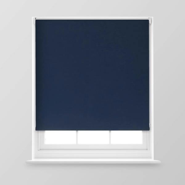 A.Unique Home Trimmable Blackout Roller Blind - 4FT - NAVY - 120cm(W) x 170cm(L)