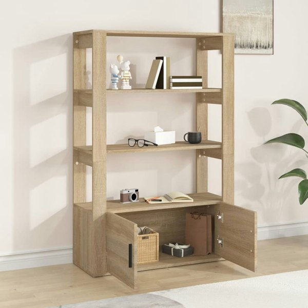 Berkfield Sideboard Sonoma Oak 80x30x119.5 cm Engineered Wood