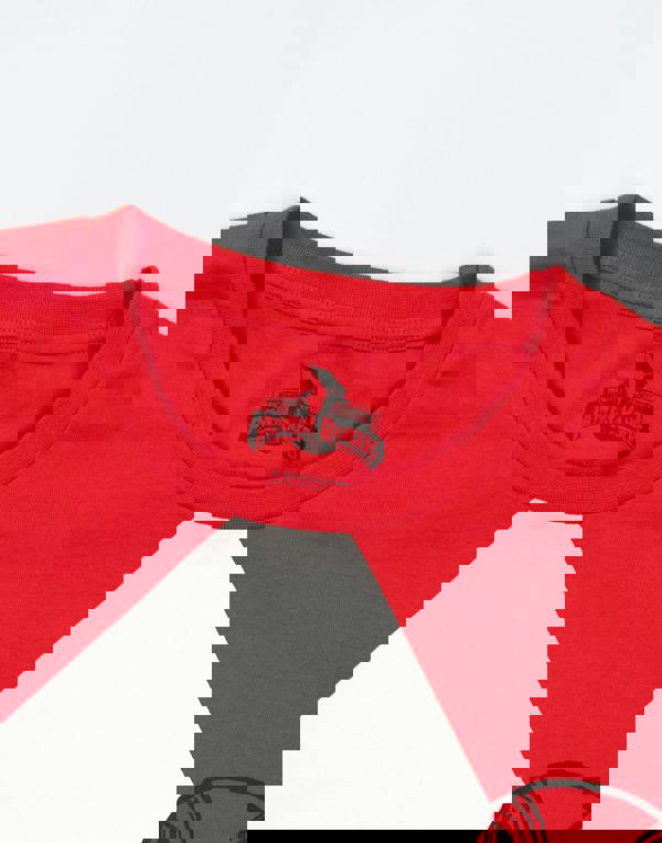 Power Rangers Mens Red Red Character Short Sleeve Long Leg Pyjama Set