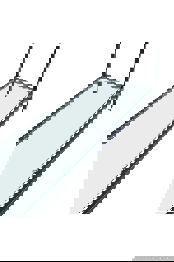 Living and Home Rustic Style Brown Drawer Console with Glass Shelf