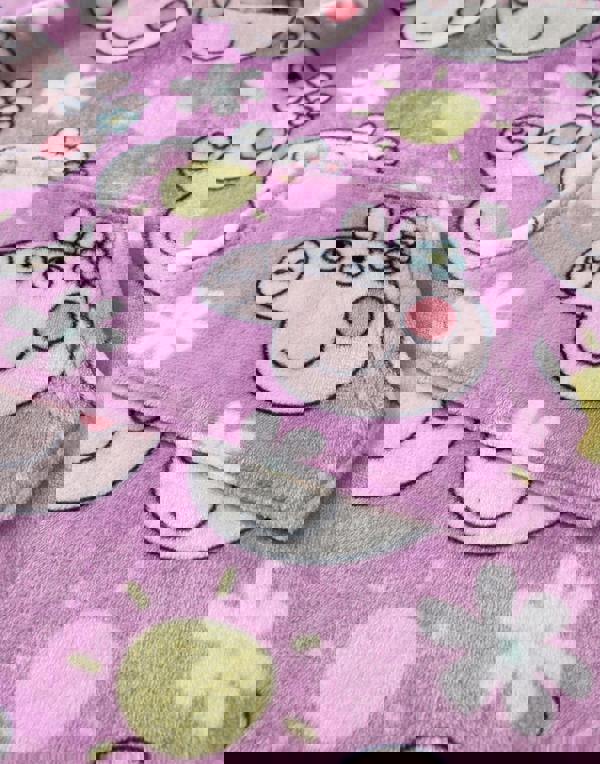 Peppa Pig Girls Purple Scattered Print Blanket Hoodie (One Size)