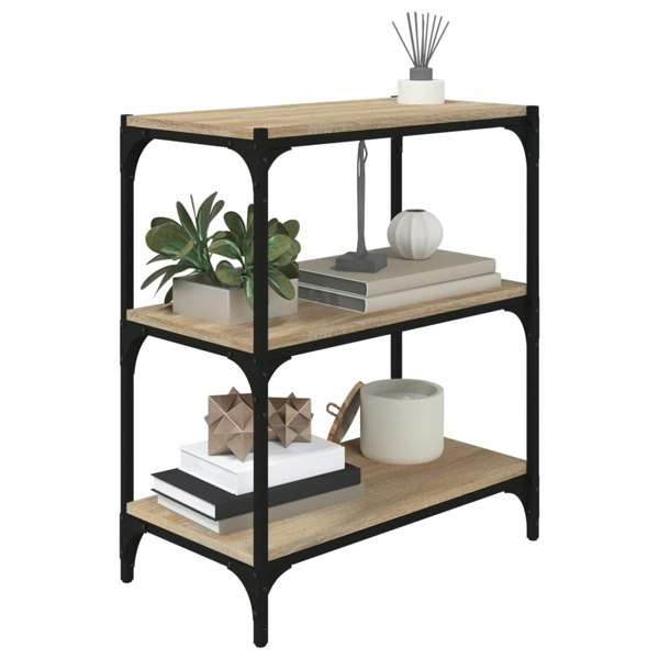 Berkfield Book Cabinet Sonoma Oak 60x33x70.5 cm Engineered Wood and Steel