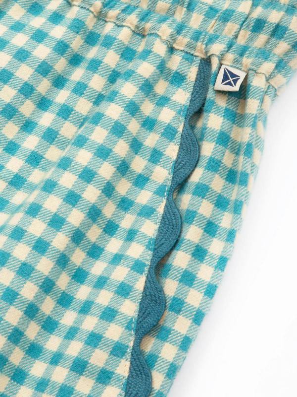Kite Womens Organic Ocean Check Cranborne Flannel Comfies