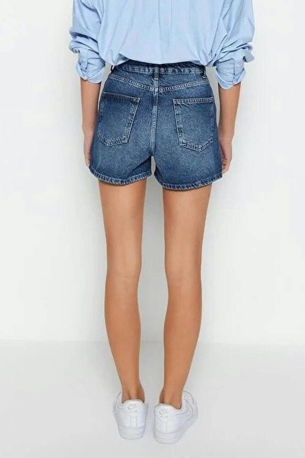 WOVCOR High-Waisted Denim Shorts