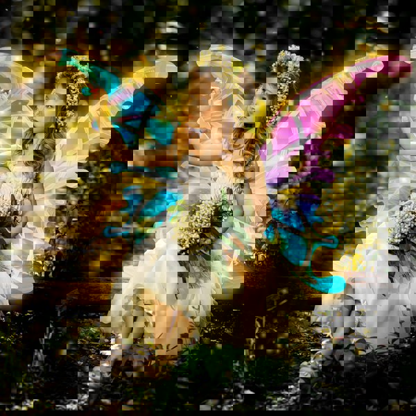 deAO Toys Glowing Butterfly Wings Fairy Costume Angel Wings for Girls Fun Play Fancy Dress-up