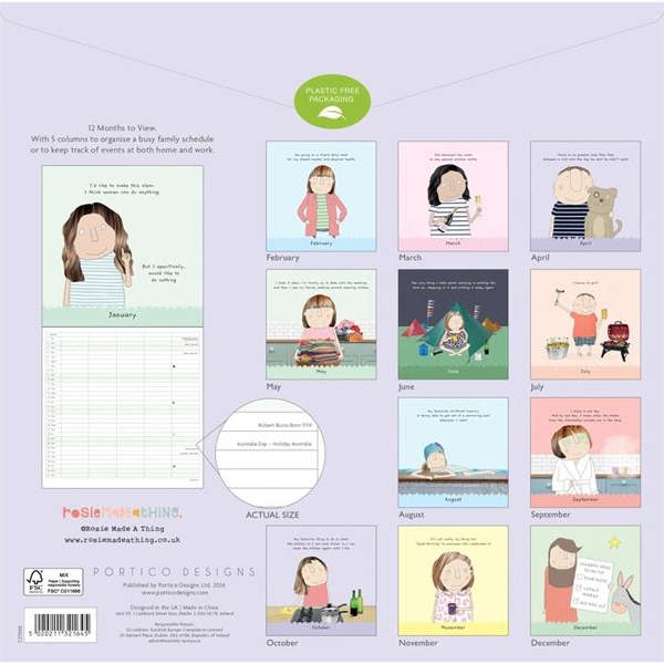 Rosie Made A Thing Family Planner 2027, Family Planners, Month To View, Humour, Gift