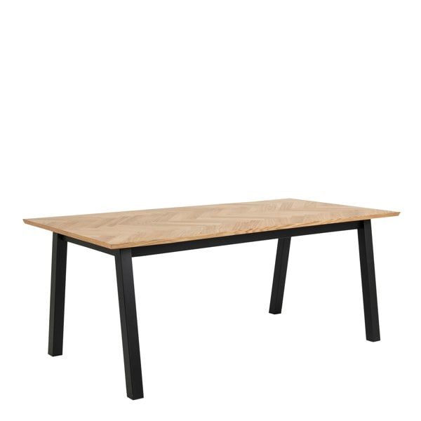 Furniture To Go Brighton Dining Table in Oak with Herringbone Effect 180x95cm