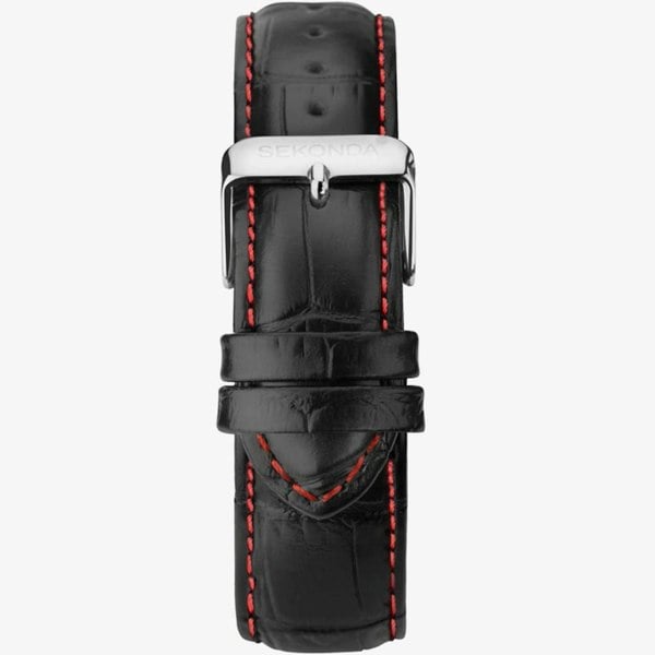 Sekonda Pilot Maverick Black Leather Strap Watch 30035