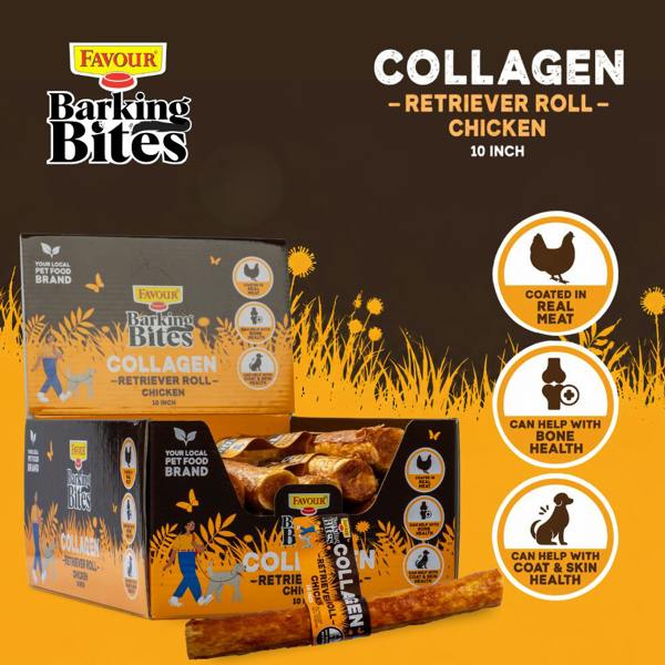 Favour Collagen Chicken 10" Retriever Rolls 105g