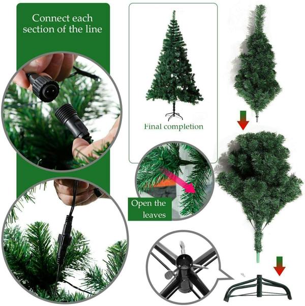4ft to 12ft Pre-Lit White Alaskan Pine Christmas Trees with Warm White LEDs image 5