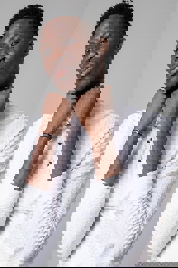 ENORSIA Textured Pattern High Neck Sweatshirt