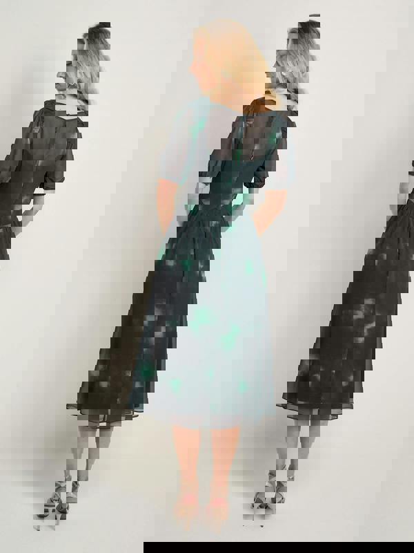 GWD Calla Green Printed Midi Dress