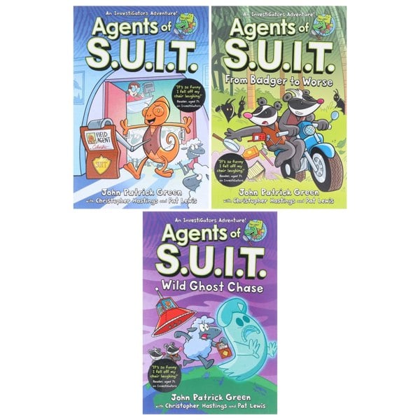 Investigators: Agents Of S.U.I.T. Series 3 Books Collection Box Set By John Patrick Green(Agents Of S.U.I.T., From Badger To Worse & Wild Ghost Chase)