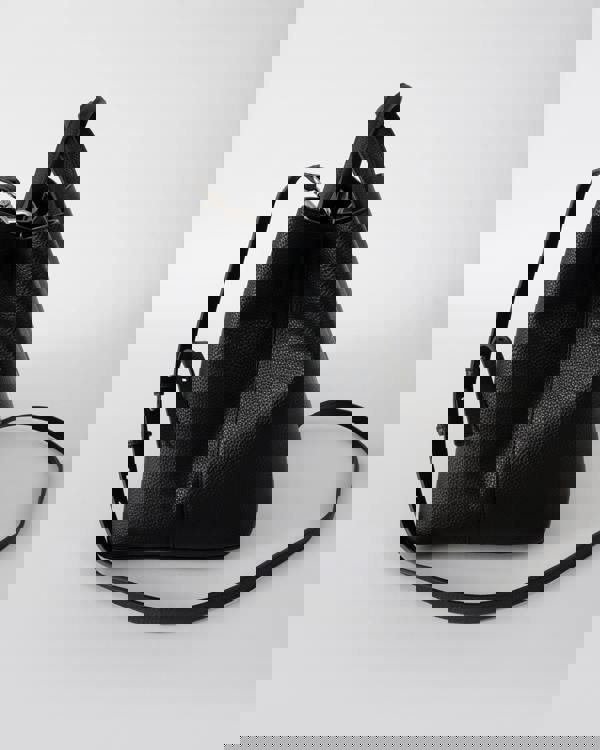 Tommy Hilfiger TH Emblem Womens Satchel Bag - Black