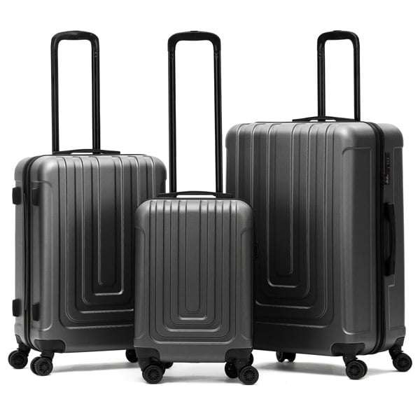 Flight Knight Set of 3 Hard Shell Suitcases Carry On Cabin & Check in Hold Luggage